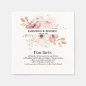 ピンクの花の結婚式楽しい豆知識 ナプキン スタンダードカクテルナプキン (正面)
