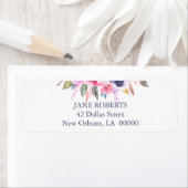 ピンクの花の結婚式 ラベル (インサイチュ)