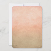 ピンクの花の結婚式 招待状 (裏面)