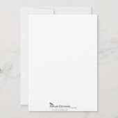 ピンクの花の絡まるウェディング・インビテーション 招待状 (裏面)