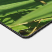 ピンクの花の緑の植物写真グラフィック デスクマット (コーナー)