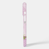 ピンクの花の縁取り Case-Mate iPhoneケース (裏面 / 左)