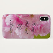 ピンクの花の美しい着色自然 Case-Mate iPhoneケース (裏面(横))