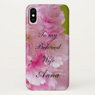 ピンクの花の美しい着色自然 iPhone X ケース