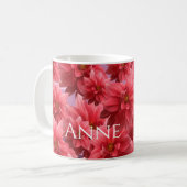ピンクの花の美しさ  コーヒーマグカップ (正面左)