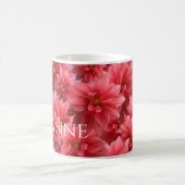 ピンクの花の美しさ  コーヒーマグカップ (中央)