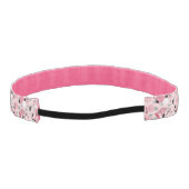 ピンクの花の美容製品パターン アスレチックヘッドバンド (裏面)