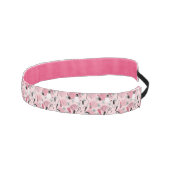 ピンクの花の美容製品パターン アスレチックヘッドバンド (右)