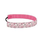 ピンクの花の美容製品パターン アスレチックヘッドバンド (左)