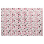 ピンクの花の美容製品パターン ファブリック (ファットクウォーター)