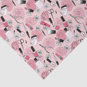 ピンクの花の美容製品パターン 薄葉紙 (詳細)