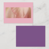 ピンクの花の花の強い 名刺 (正面/裏面)