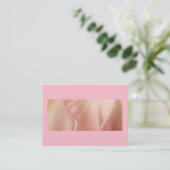 ピンクの花の花の強い 名刺 (スタンド正面)