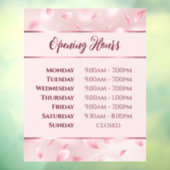 ピンクの花の花びら開く時間ウィンドウにしがみつく ウィンドウサイン (シート3)