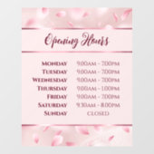 ピンクの花の花びら開く時間ウィンドウにしがみつく ウィンドウサイン (シート)