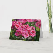 ピンクの花の花束 アート 母の日のカード カード (正面)