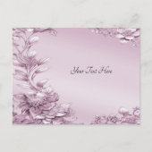 ピンクの花の葉のポストカード ポストカード (正面)