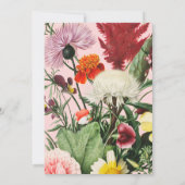 ピンクの花の葬儀招待状 招待状 (裏面)