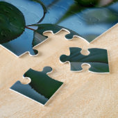 ピンクの花の蝶 ジグソーパズル (側面)