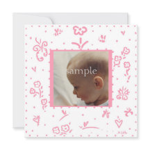 ピンクの花の誕生のお知らせ