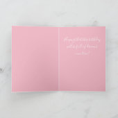 ピンクの花の誕生日 カード (内部)