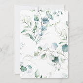 ピンクの花の赤ちゃんあひるベビーシャワーガール 招待状 (裏面)