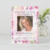 ピンクの花の追悼式 招待状 (スタンド正面)