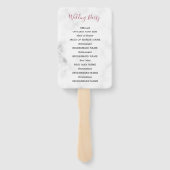 ピンクの花の金ゴールド枠 ハンドファン (裏面)