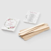 ピンクの花の金ゴールド枠 ハンドファン (組立なし)