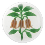 ピンクの花の鐘形エレガントビクトリアン セラミックノブ (正面)