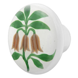 ピンクの花の鐘形エレガントビクトリアン セラミックノブ