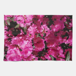 ピンクの花の開花 キッチンタオル