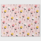 ピンクの花の願い ラッピングペーパー (フラット)