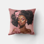 ピンクの花の魅力 クッション (裏面)