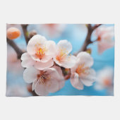 ピンクの花の魔法 キッチンタオル (横)