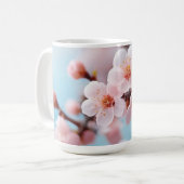 ピンクの花の魔法 コーヒーマグカップ (正面左)