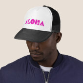 ピンクの花のAloha キャップ (インサイチュ)