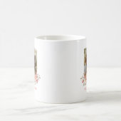 ピンクの花のBest Mom Ever 写真入り コーヒーマグカップ (中央)