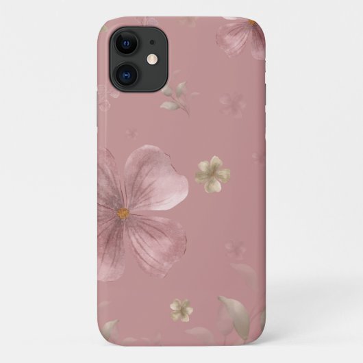 ピンクの花のiPhone 11ケース Case-Mate iPhoneケース (裏面)