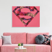 ピンクの花のS盾 キャンバスプリント (インサイチュ (リビング))