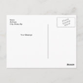 ピンクの花はがき ポストカード (裏面)