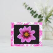 ピンクの花はがき ポストカード (スタンド正面)