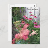 ピンクの花はがき ポストカード (正面/裏面)