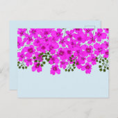 ピンクの花はがき ポストカード (正面/裏面)