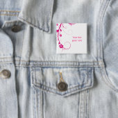 ピンクの花はカスタムなブローチ/ピン渦巻きます 缶バッジ (インサイチュ)