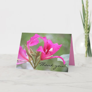 ピンクの花は感謝していしています サンキューカード