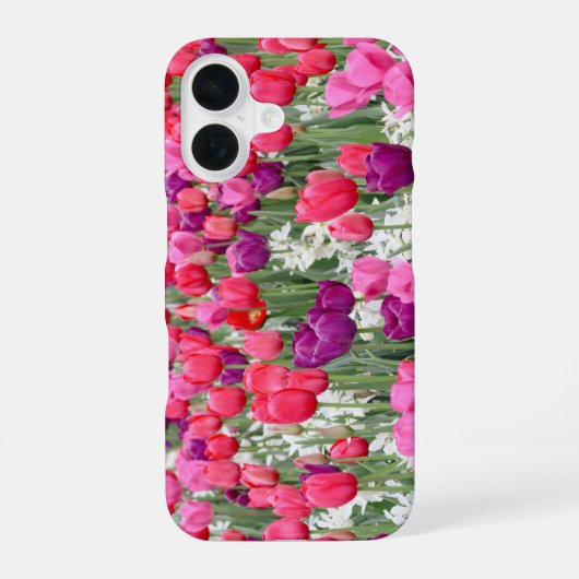 ピンクの花びらが可愛らしい iPhone 16ケース (裏面)