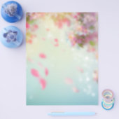 ピンクの花びらが舞うオシャレなフライヤー チラシ (シングル)