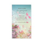 ピンクの花びらが舞うオシャレな名刺