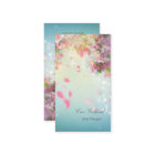 ピンクの花びらが舞うオシャレな名刺